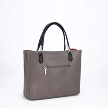 Сумка-тоут, отдел на молнии, наружный карман, цвет коричневый