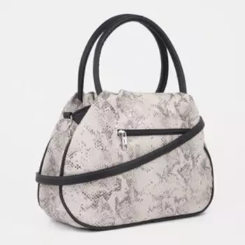 Сумка-тоут на молнии, цвет серый