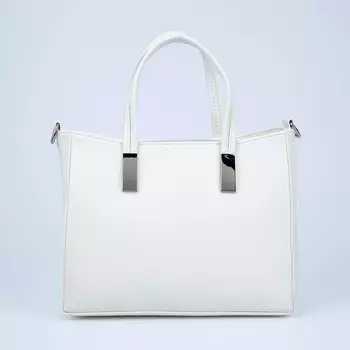 Сумка женская на молнии TEXTURA, средний размер, цвет белый