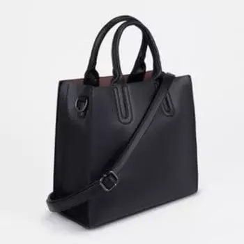 Сумка-тоут на молнии, цвет чёрный