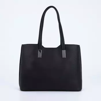 Сумка женская TEXTURA, тоут, средний размер, цвет чёрный