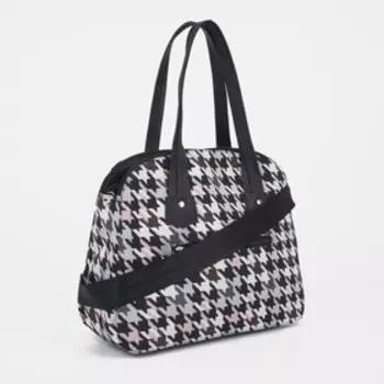 Сумка-тоут, отдел на молнии, наружный карман, длинный ремень, цвет разноцветный