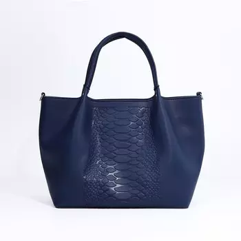 Сумка-тоут на молнии, цвет синий