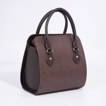 Сумка-тоут El Masta на молнии, наружный карман, длинный ремень, цвет коричневый