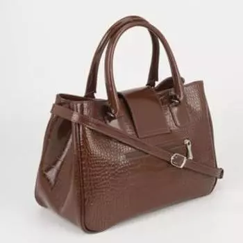 Сумка тоут, отдел на молнии, наружный карман, регулируемый ремень, цвет светло-коричневый