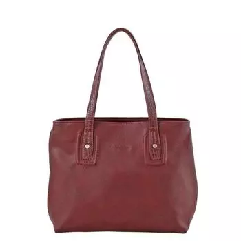 Сумка тоут, отдел на молнии с перегородкой, наружный карман, цвет бордовый