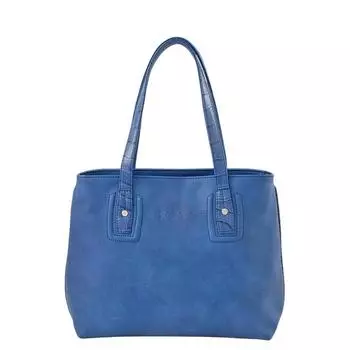 Сумка тоут, отдел на молнии с перегородкой, наружный карман, цвет синий