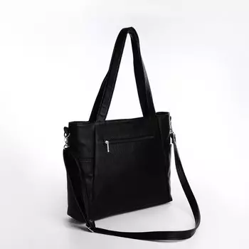 Сумка-тоут "Саломея" на молнии, цвет чёрный