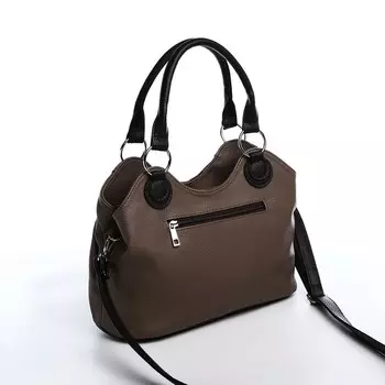 Сумка-тоут "Золотой дождь" на молнии, наружный карман, цвет коричневый