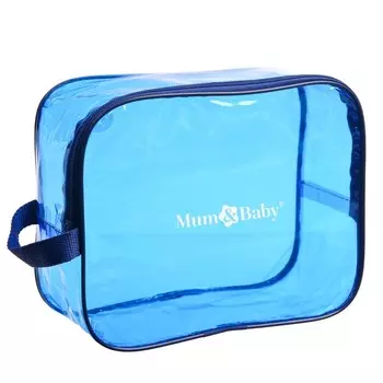 Сумка в роддом 20х25х10, цветной ПВХ, цвет синий