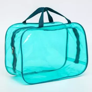 Сумка в роддом 23х32х17, цветной ПВХ, цвет бирюзовый