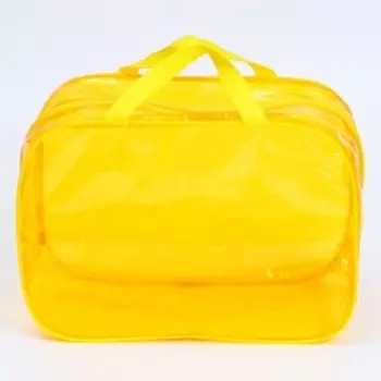 Сумка в роддом 23х32х17, цветной ПВХ, цвет желтый