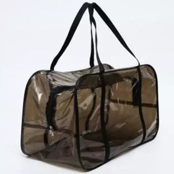 Сумка в роддом 30х50х25, цветной ПВХ, цвет черный