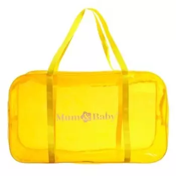 Сумка в роддом 30х50х25, цветной ПВХ, цвет желтый