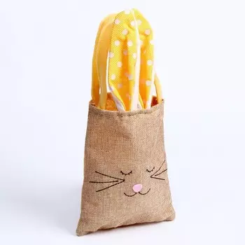 Сумка «Зайка», ушки в горох, цвета МИКС