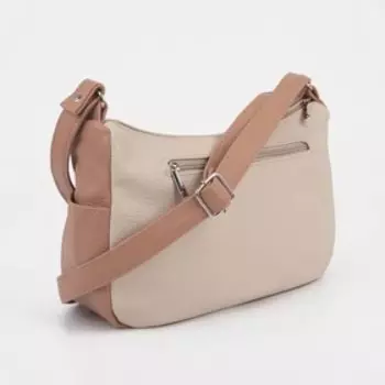 Сумка кросс-боди на молнии, цвет бежевый