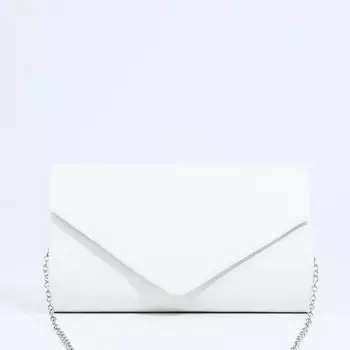 Сумка-клатч на магните, цвет белый