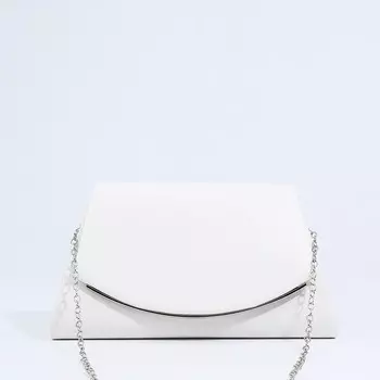 Сумка-клатч на магните, цвет белый