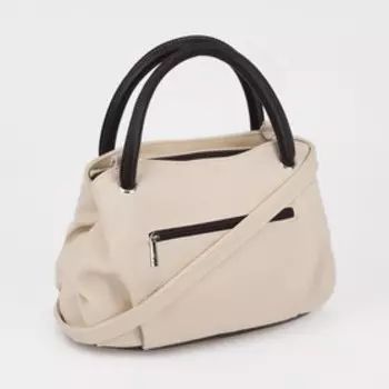 Сумка-тоут на молнии, цвет бежевый