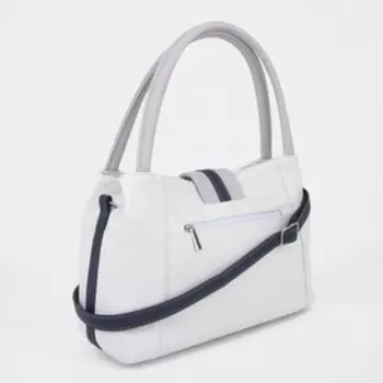 Сумка-тоут на молнии, цвет белый