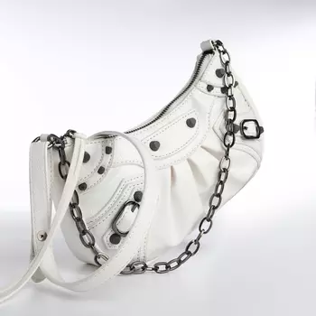 Сумка женская на молнии, цвет белый