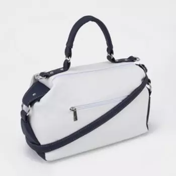 Сумка-саквояж на молнии, цвет серый