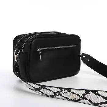 Сумка женская кросс-боди TEXTURA на молнии, 24915 см, чёрная