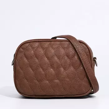 Сумка кросс-боди на молнии, цвет коричневый