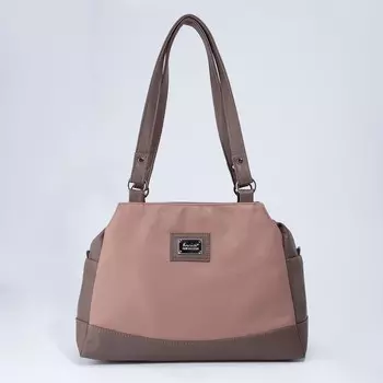 Сумка женская, 3 отдела на молнии, наружный карман, цвет кофе