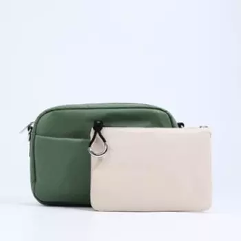 Сумка женская на молнии, цвет зелёный