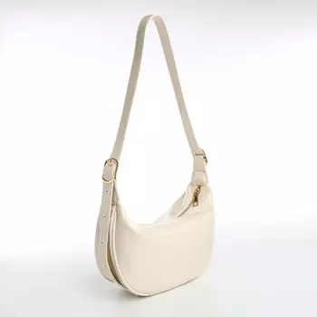 Сумка женская на молнии, цвет молочный