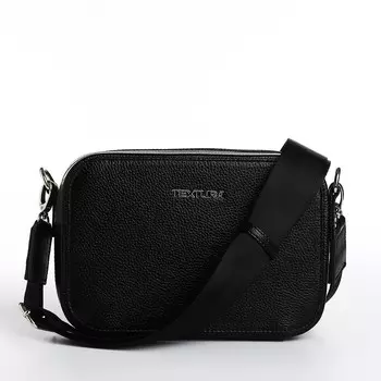 Сумка женская через плечо TEXTURA, маленький размер, цвет чёрный