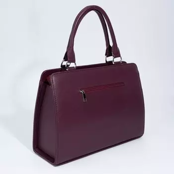 Сумка женская El Masta на молнии, наружный карман, длинный ремень, цвет бордовый