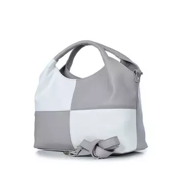 Сумка женская, искусственная кожа, см, СЕР.СВ/БЕЛЫЙ