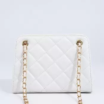 Сумка женская на молнии, цвет белый