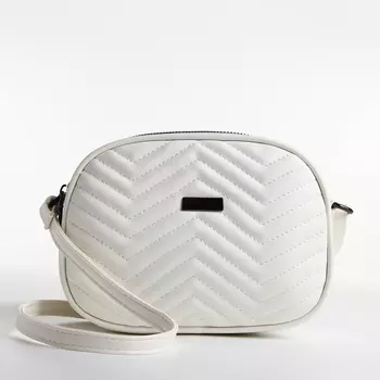 Сумка женская кросс-боди на молнии, 19715 см, белая