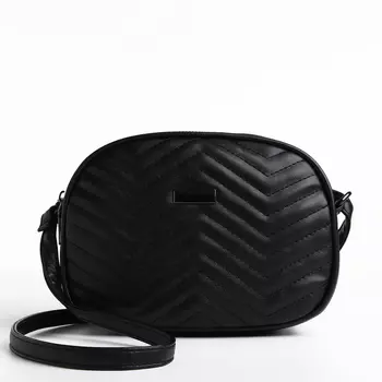 Сумка женская кросс-боди на молнии, 19715 см, чёрная