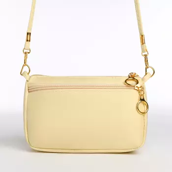 Сумка женская кросс-боди на молнии, 186.512 см, бежевая