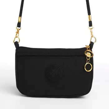 Сумка женская кросс-боди на молнии, 186.512 см, однотонная, чёрная