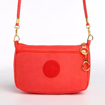 Сумка женская кросс-боди на молнии, 186.512 см, однотонная, розовая