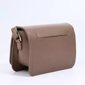 Сумка женская Медведково на магните, длинный ремень, цвет бежевый