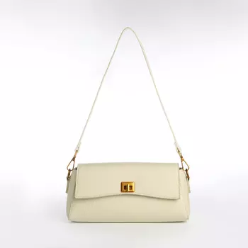 Сумка женская мессенджер TEXTURA на клапане, 26912 см, молочная