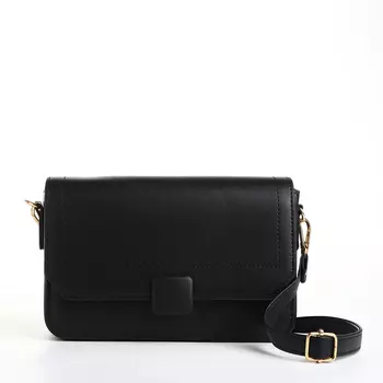 Сумка женская мессенджер на магните, 20712 см, чёрная