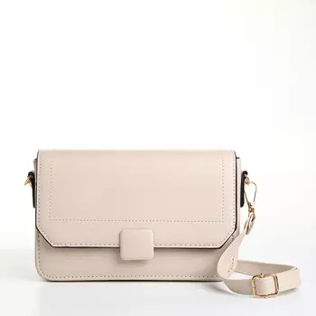 Сумка женская мессенджер на магните, 20712 см, молочная