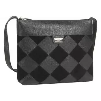 Сумка женская, н/замша, молния, цвет черный 260x220x35