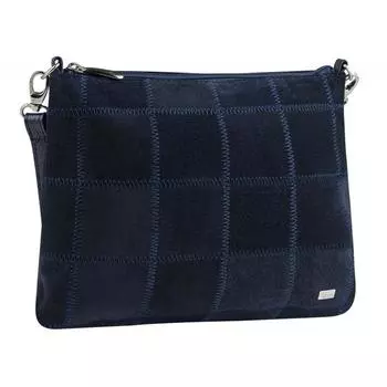 Сумка женская, н/замша, молния, цвет синий 250x190x10