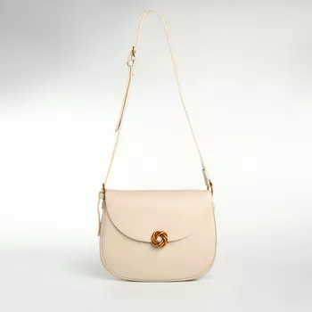 Сумка женская мессенджер TEXTURA на магните, с косметичкой, 28420 см, молочная