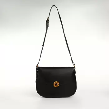 Сумка женская мессенджер TEXTURA на магните, с косметичкой, 28420 см, чёрная