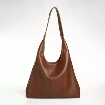 Сумка - мешок женская TEXTURA, на магните, с косметичкой, 34928 см, коричневая