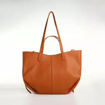 Сумка женская на магните, цвет рыжий